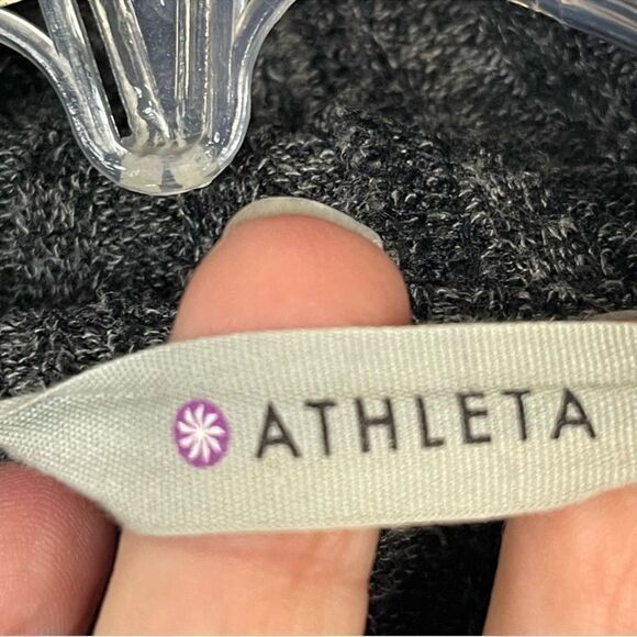 Athleta Cardigan XS Grey Heathered Open Front Long Sleeve Cozy Warm - Picture 2 of 6